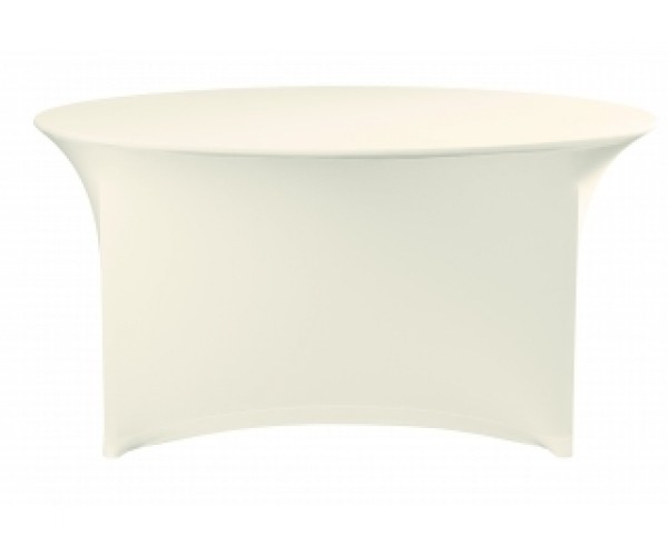 Ivory Spandex Round Stretch Tablecloth Round Tablecloth Spandex