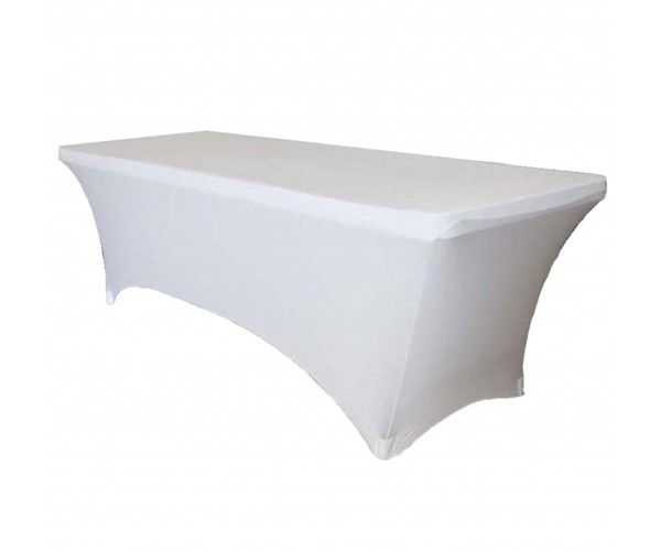 White Spandex Trestle Tablecloth 