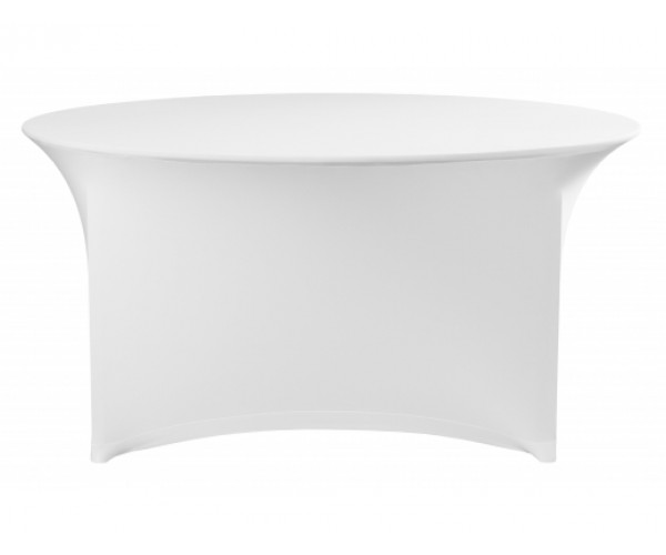 White Spandex Round Stretch Tablecloth 