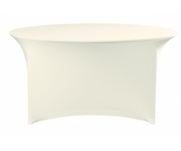 Ivory Spandex Round Stretch Tablecloth 