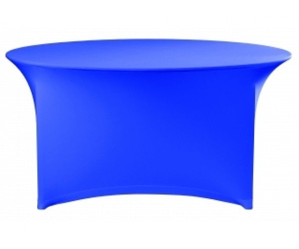 Royal Blue Spandex Round Stretch Tablecloth 