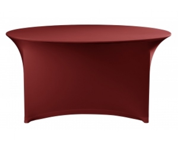 Burgundy Spandex Round Stretch Tablecloth 