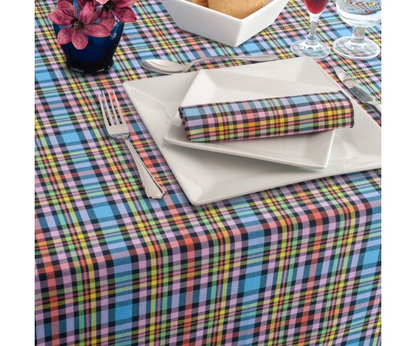 Tartan Navy & Pink 