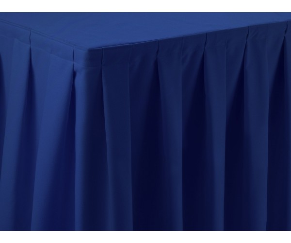 Royal Blue Dimension Box Pleat Skirt 