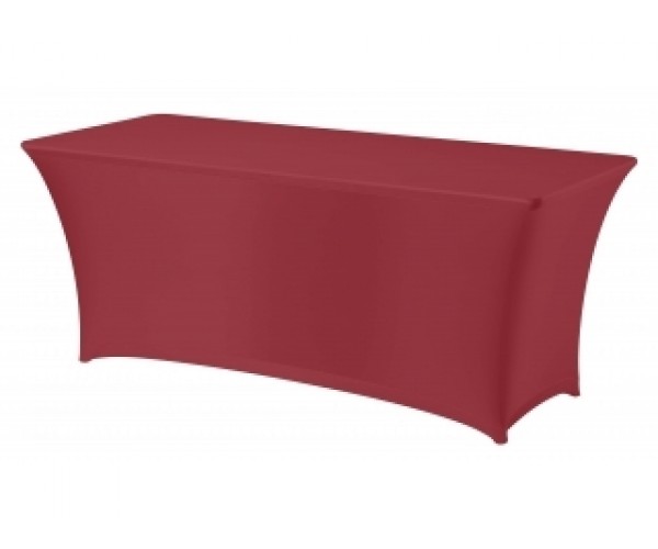 Burgundy Spandex Trestle Tablecloth Rectangular Tablecloth Spandex