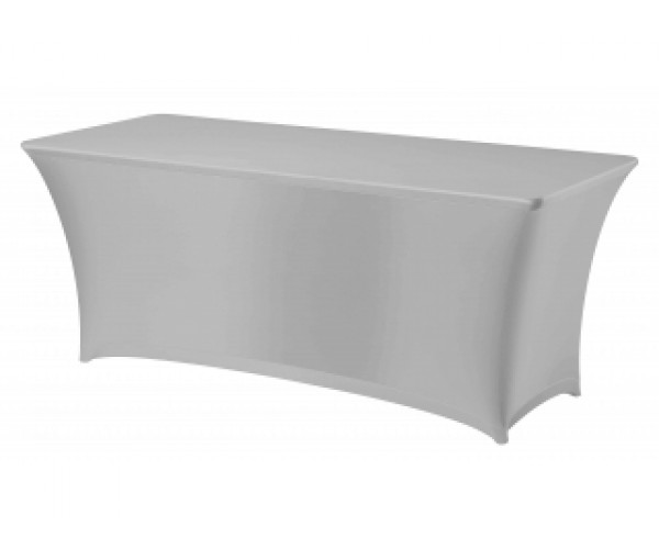 Silver Spandex Trestle Tablecloth Rectangular Tablecloth Spandex