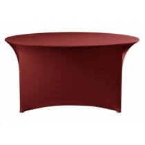 Burgundy Spandex Round Stretch Tablecloth 