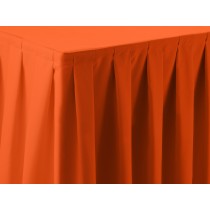 Orange Dimension Box Pleat Skirt 