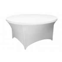 Round Spandex Table Cover 6FT White